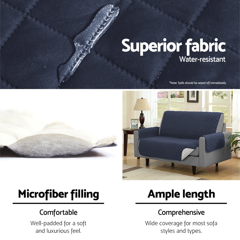 Marlook Sofa Cover Couch Covers 3 Seater Quilted Dark Grey