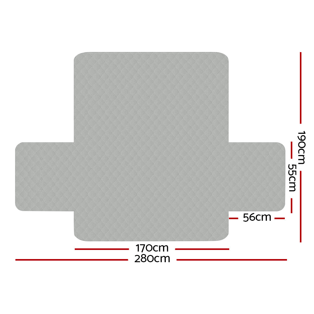Marlook Sofa Cover Couch Covers 3 Seater Quilted Grey