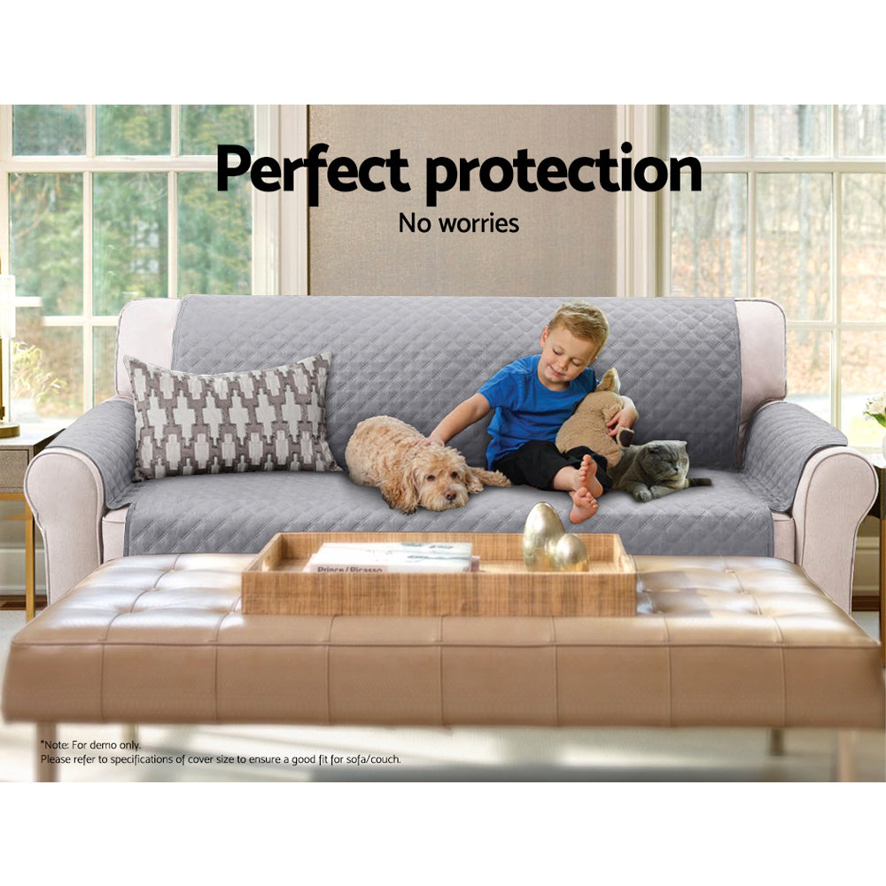 Marlook Sofa Cover Couch Covers 3 Seater Quilted Grey