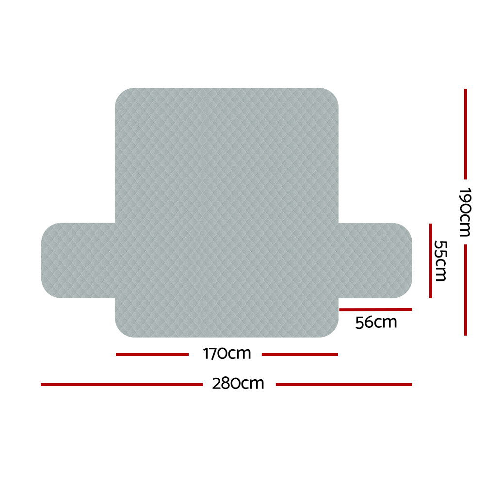 Marlook Sofa Cover Couch Covers 3 Seater 100% Water Resistant Grey