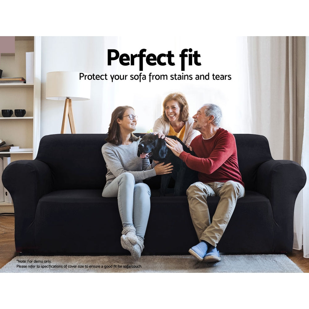 Marlook Sofa Cover Couch Covers 3 Seater Stretch Black