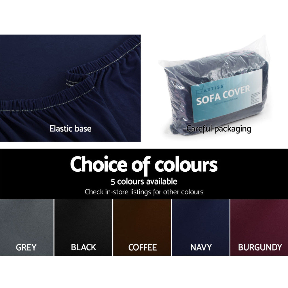 Marlook Sofa Cover Couch Covers 3 Seater Stretch Navy