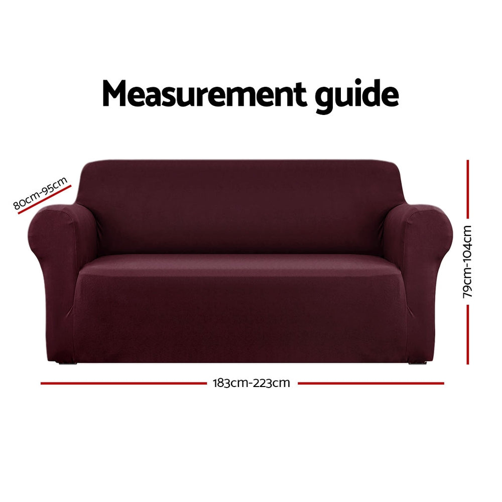 Marlook Sofa Cover Couch Covers 3 Seater Stretch Burgundy