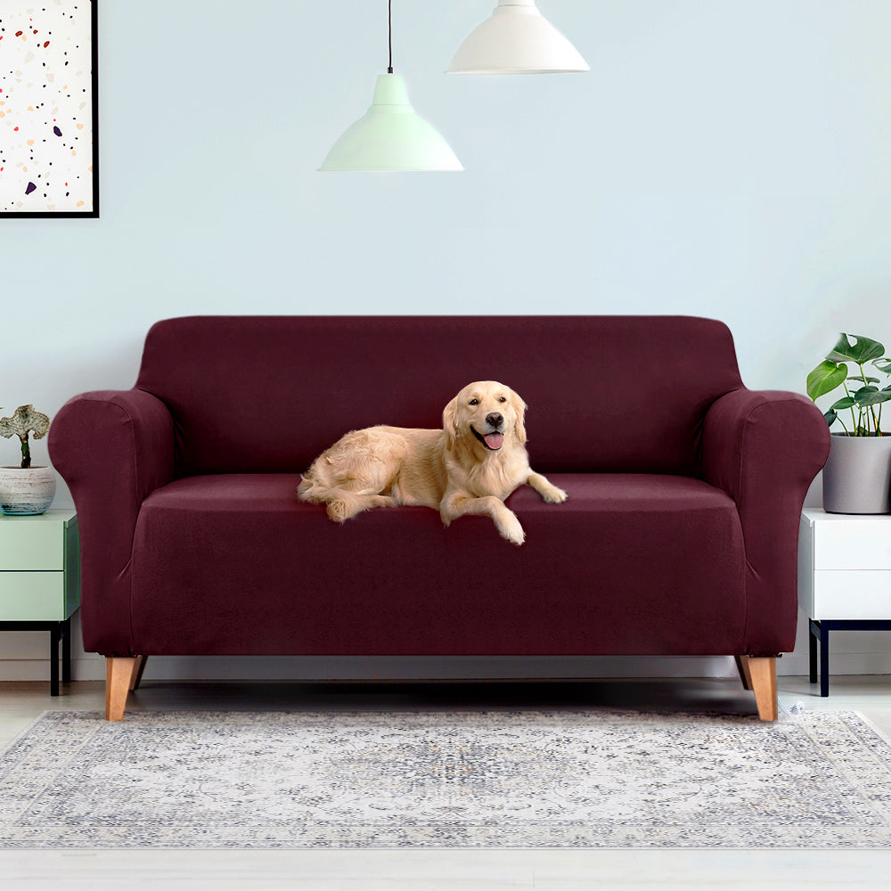 Marlook Sofa Cover Couch Covers 3 Seater Stretch Burgundy