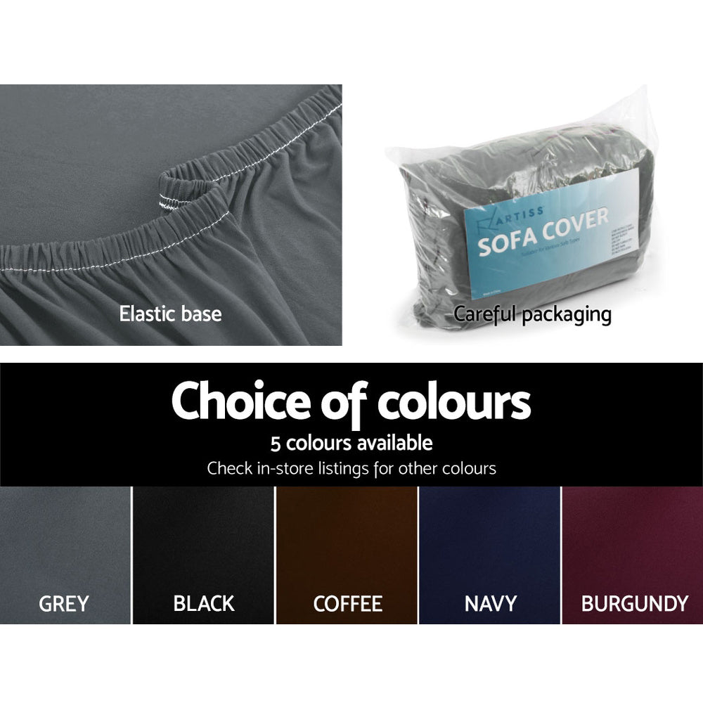 Marlook Sofa Cover Couch Covers 4 Seater Stretch Grey