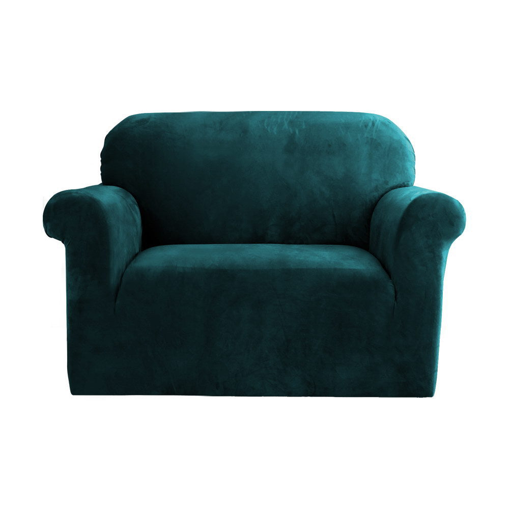 Marlook Sofa Cover Couch Covers 1 Seater Velvet Agate Green