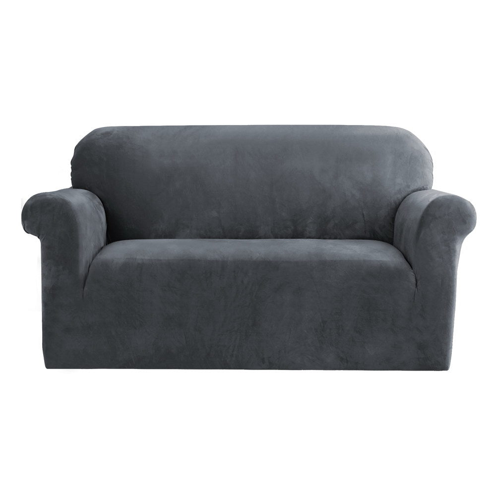 Marlook Sofa Cover Couch Covers 2 Seater Velvet Grey