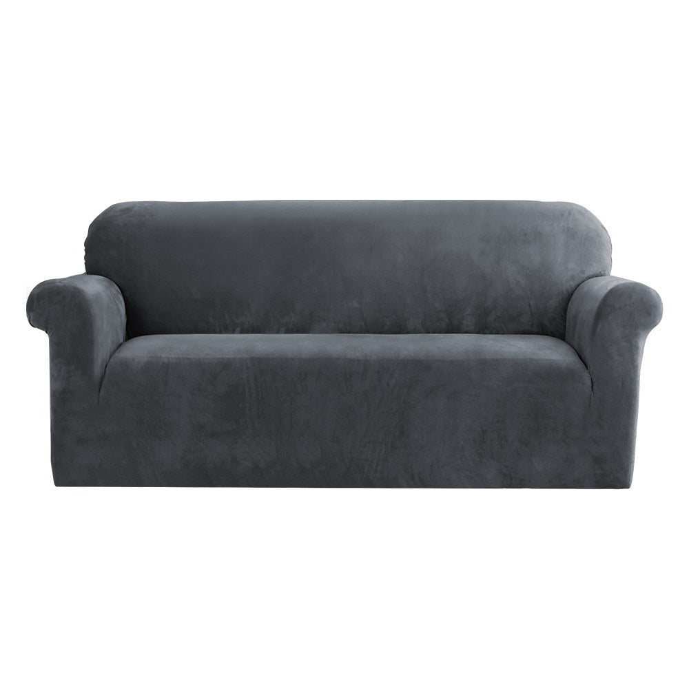 Marlook Sofa Cover Couch Covers 3 Seater Velvet Grey