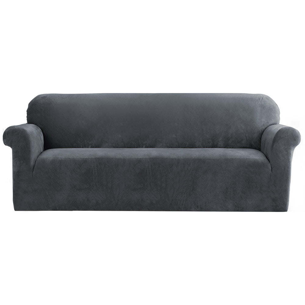 Marlook Sofa Cover Couch Covers 4 Seater Velvet Grey