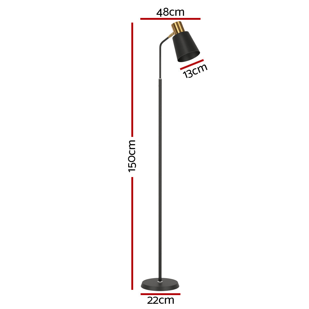Marlook Floor Lamp LED Light Stand Modern Home Living Room Office Reading Black
