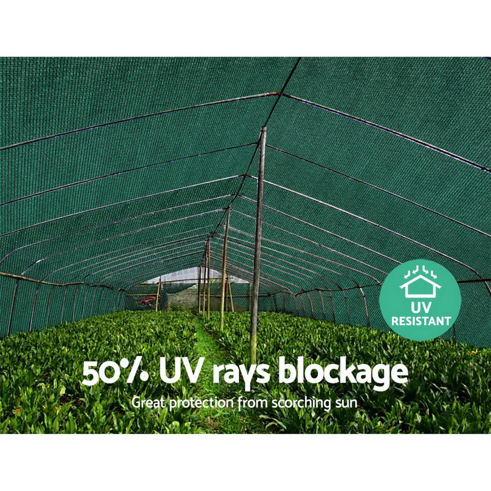 Marlook 50% Shade Cloth 1.83x20m Shadecloth Sail Heavy Duty Green