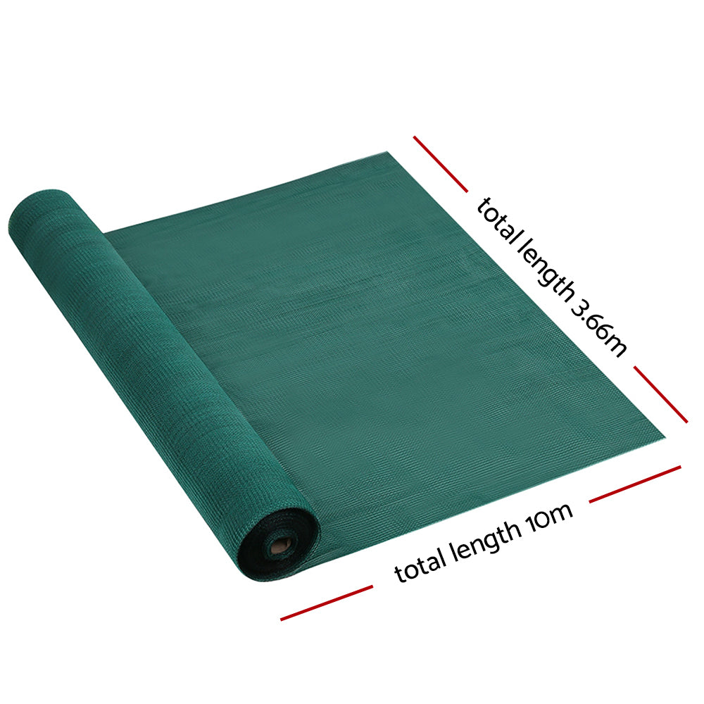 Marlook 50% Shade Cloth 3.66x10m Shadecloth Wide Heavy Duty Green