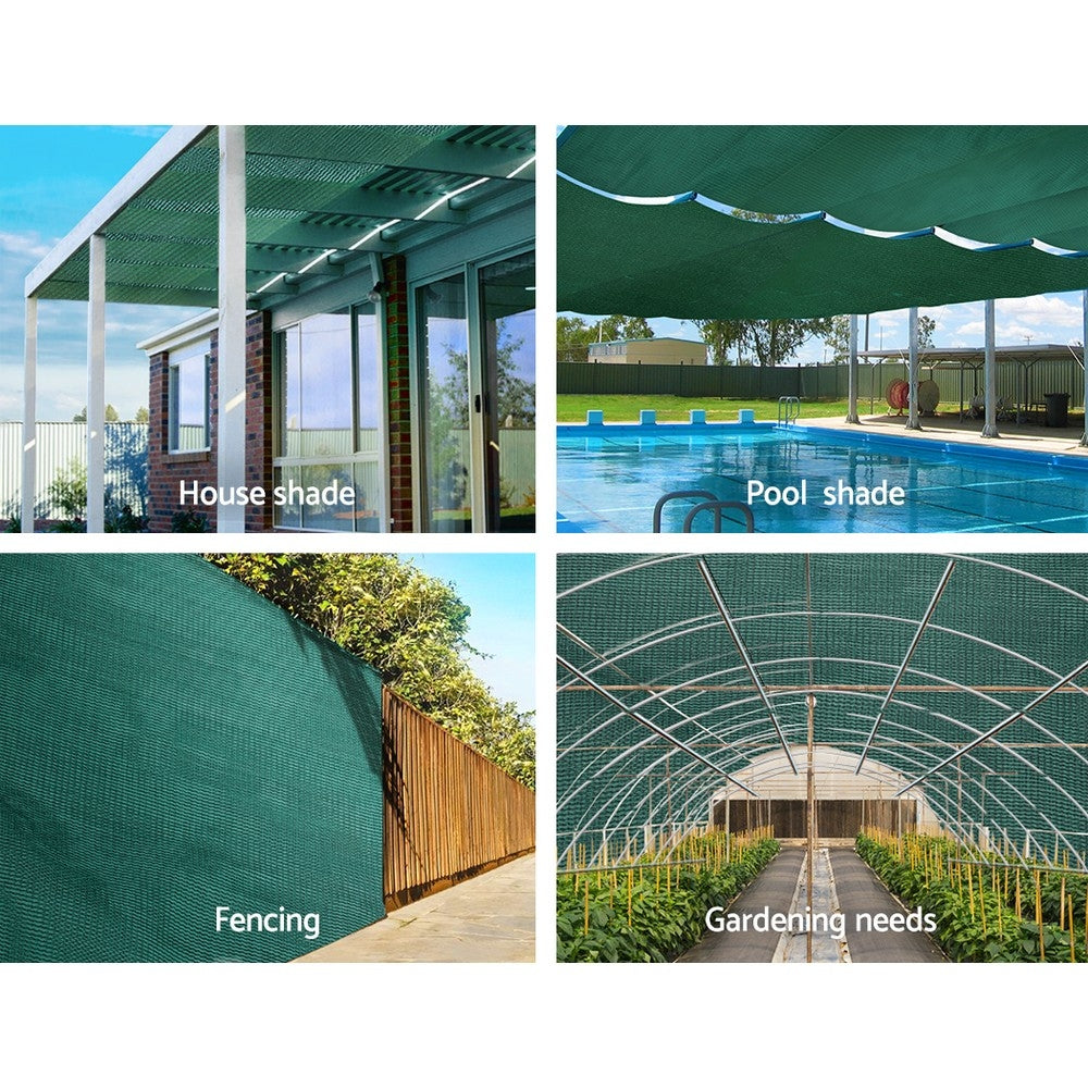 Marlook 50% Shade Cloth 3.66x10m Shadecloth Wide Heavy Duty Green
