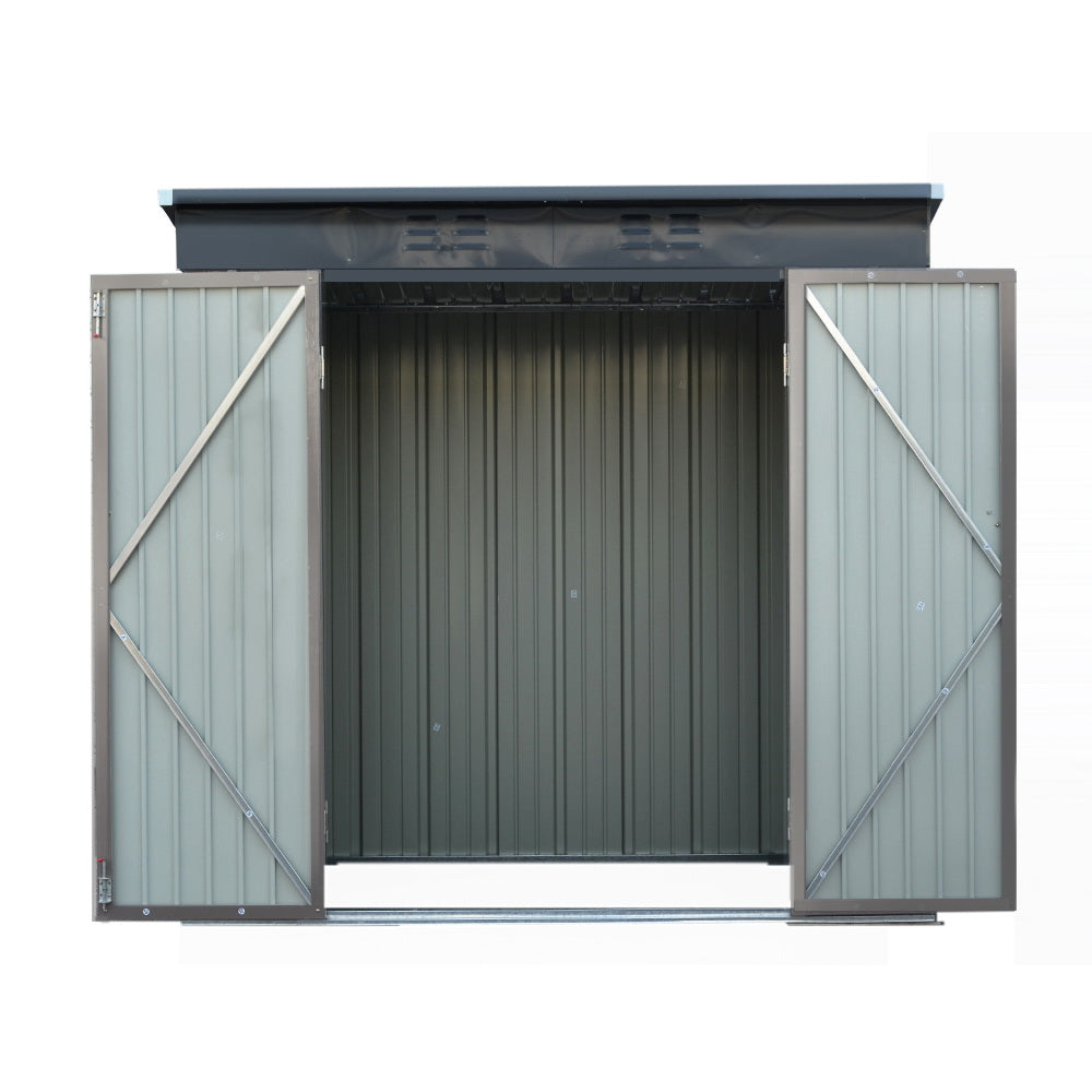 Marlook Garden Shed 1.95x1.31M Sheds Outdoor Storage Steel Workshop House Tool Double Door