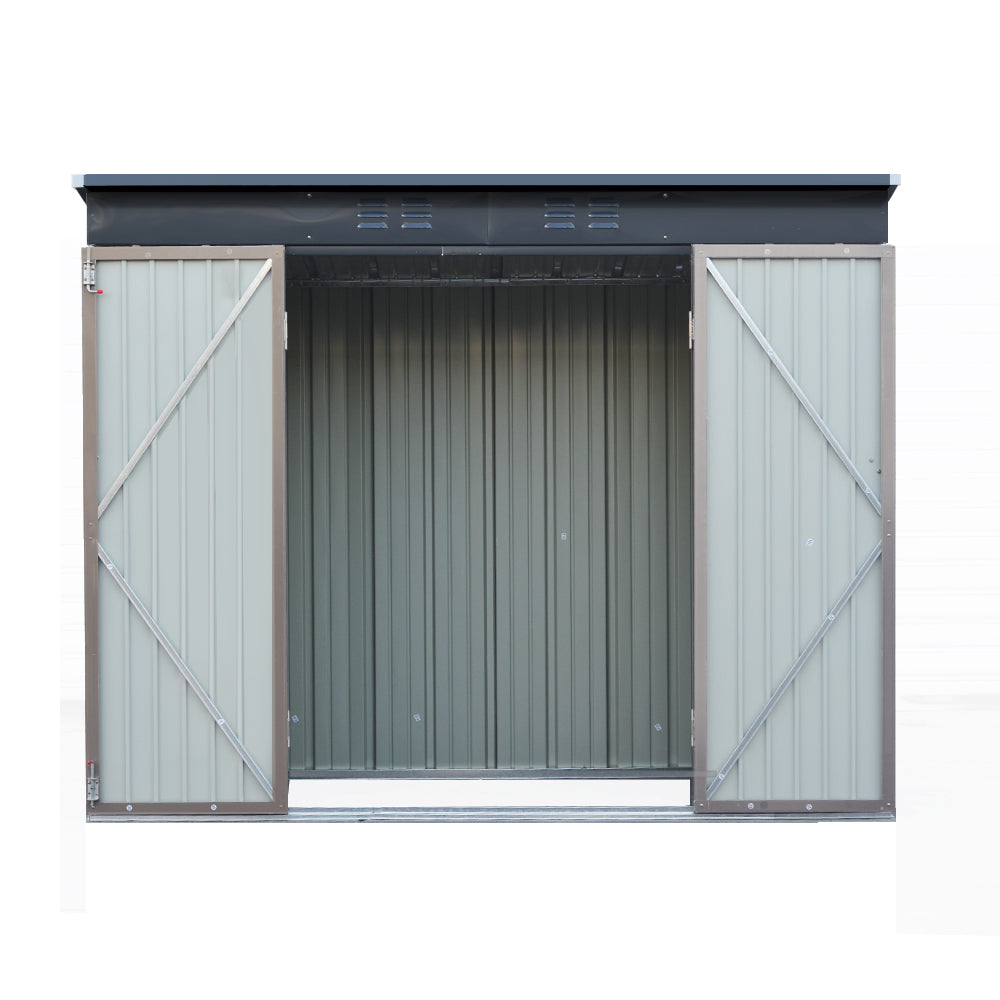 Marlook Garden Shed 2.31x1.31M Sheds Outdoor Storage Tool Metal Workshop Shelter Double Door