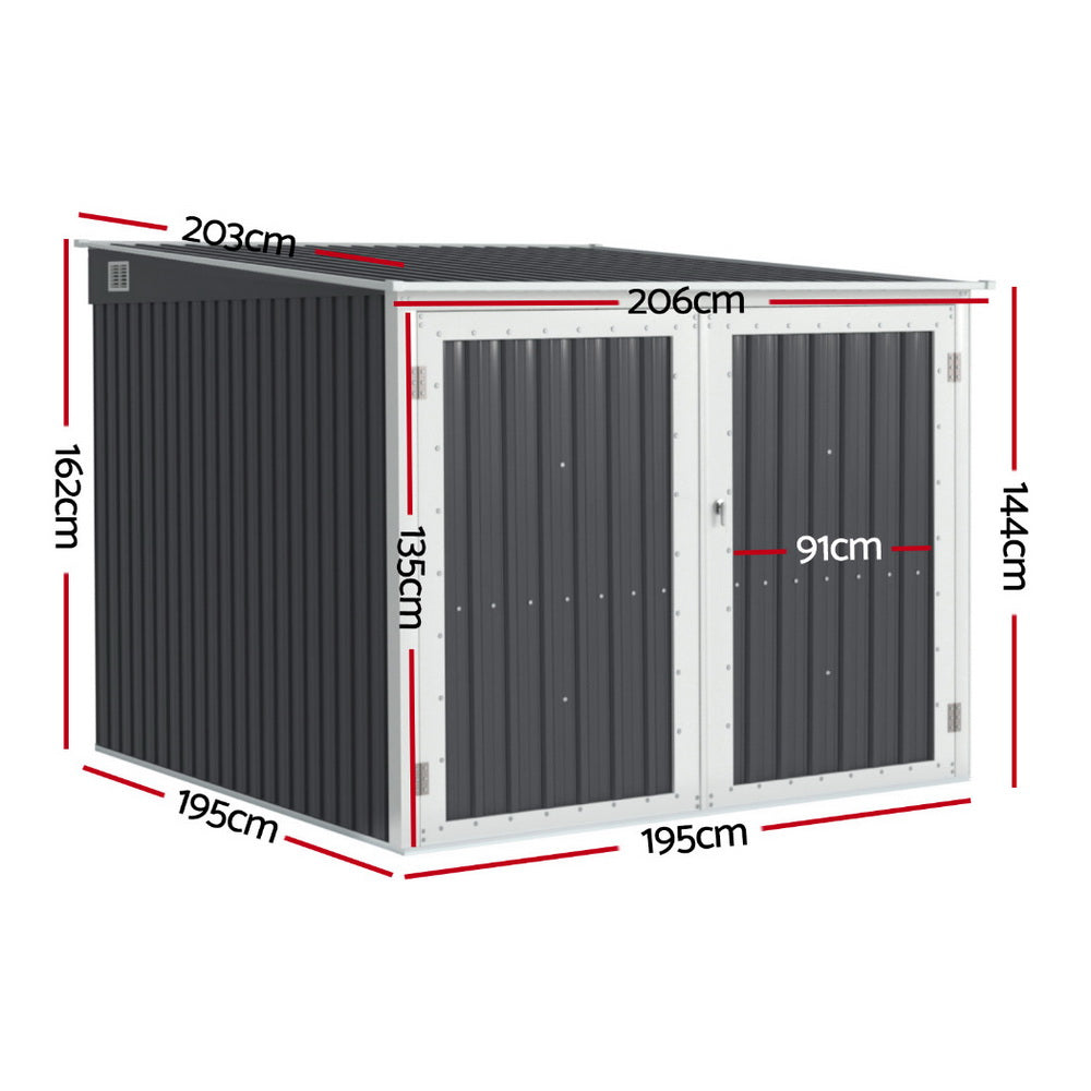 Marlook Garden Shed Sheds Outdoor Storage 2.38x1.99M Tool Workshop House Shelter