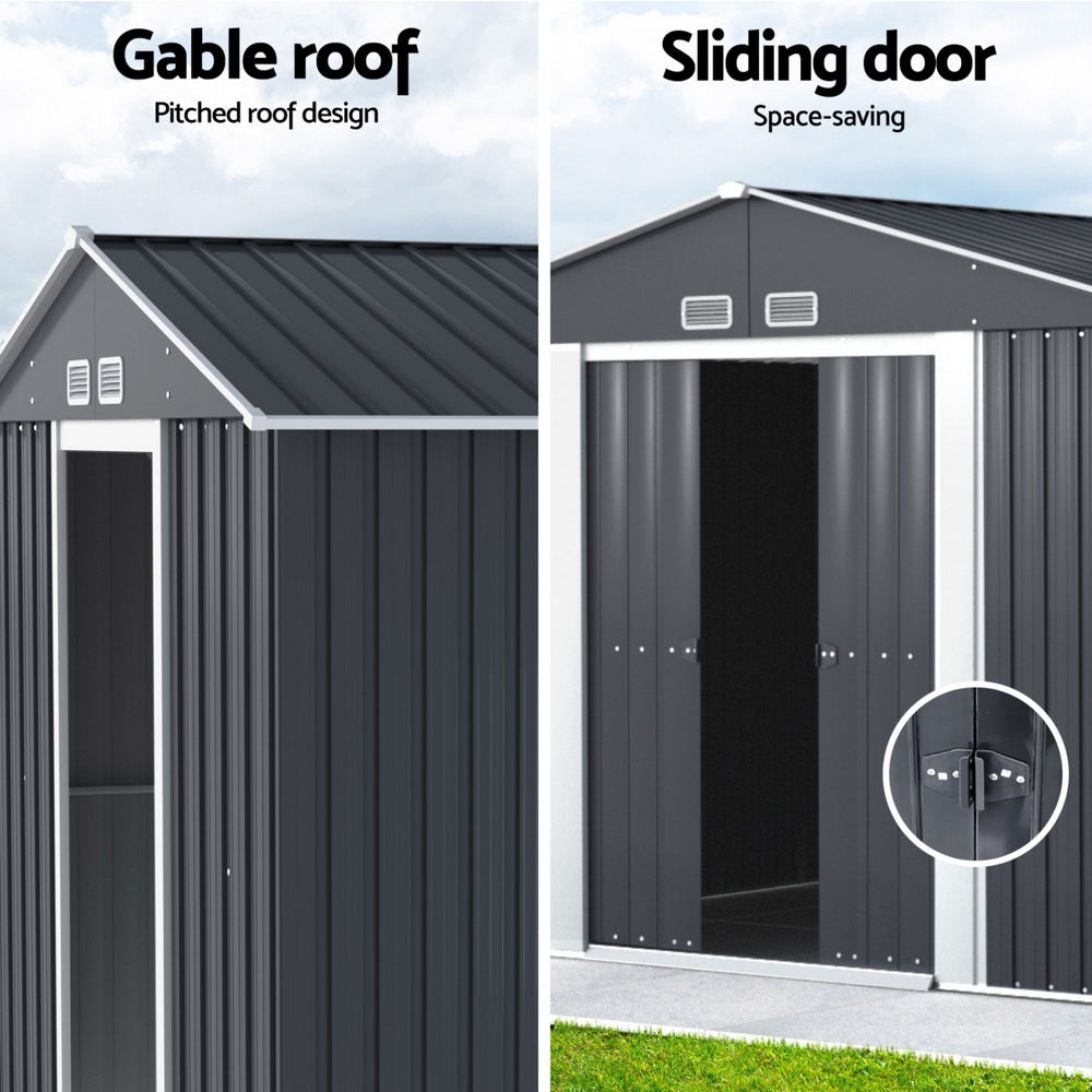 Marlook Garden Shed 3x3M Outdoor Storage Tool Workshop House Shelter