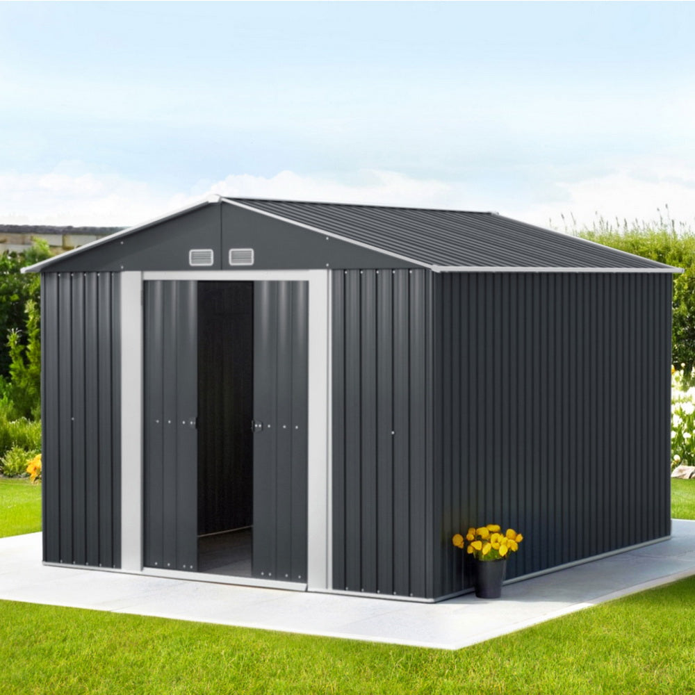 Marlook Garden Shed 3x3M Outdoor Storage Tool Workshop House Shelter