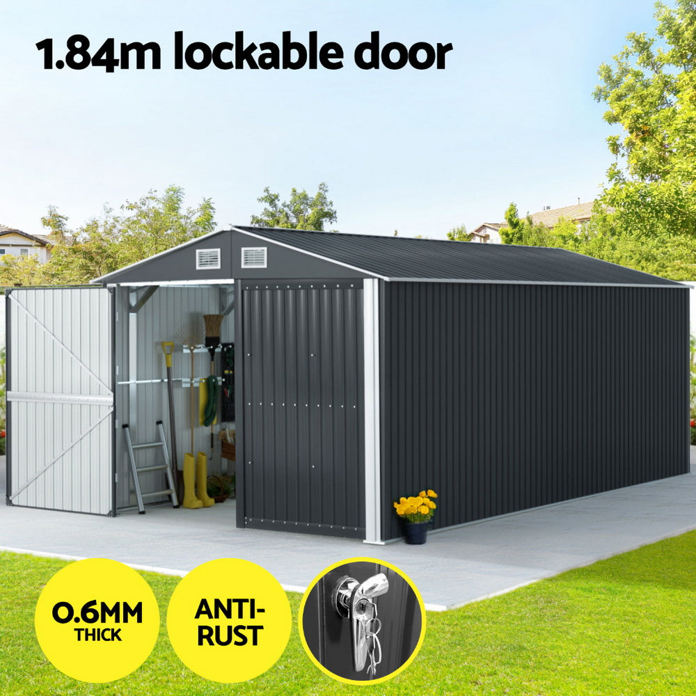 Marlook Garden Shed Sheds Outdoor Storage 3x5.38M Tool Workshop House Shelter