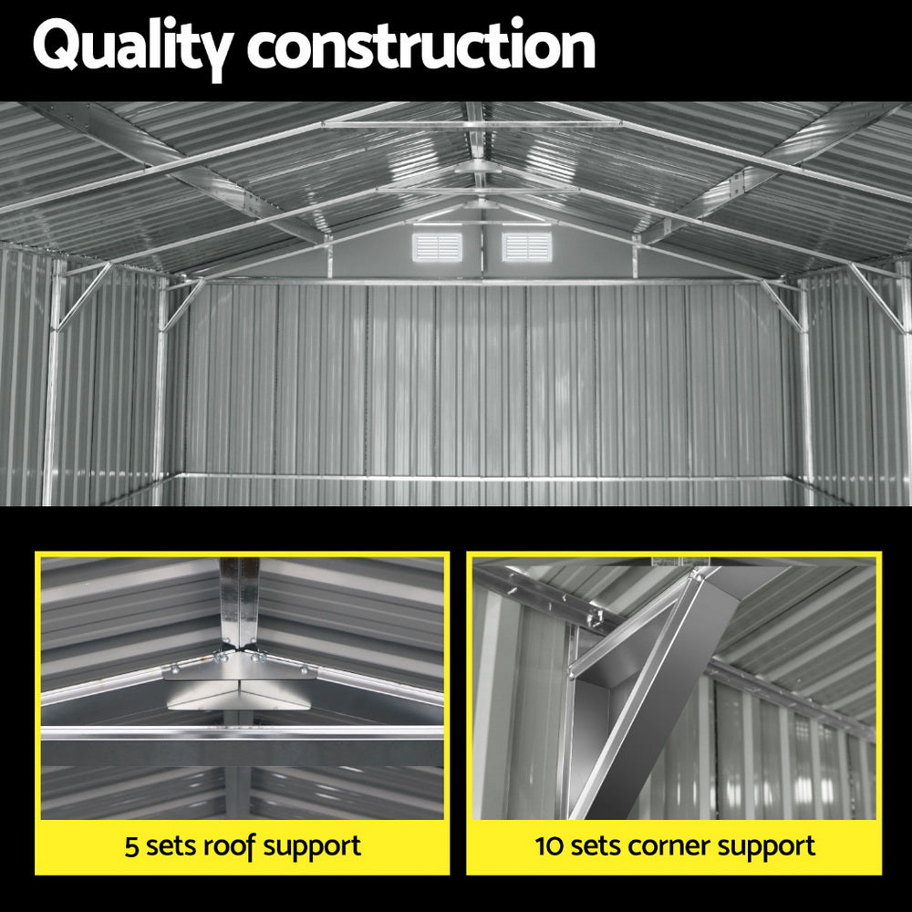 Marlook Garden Shed Sheds Outdoor Storage 3x5.38M Tool Workshop House Shelter