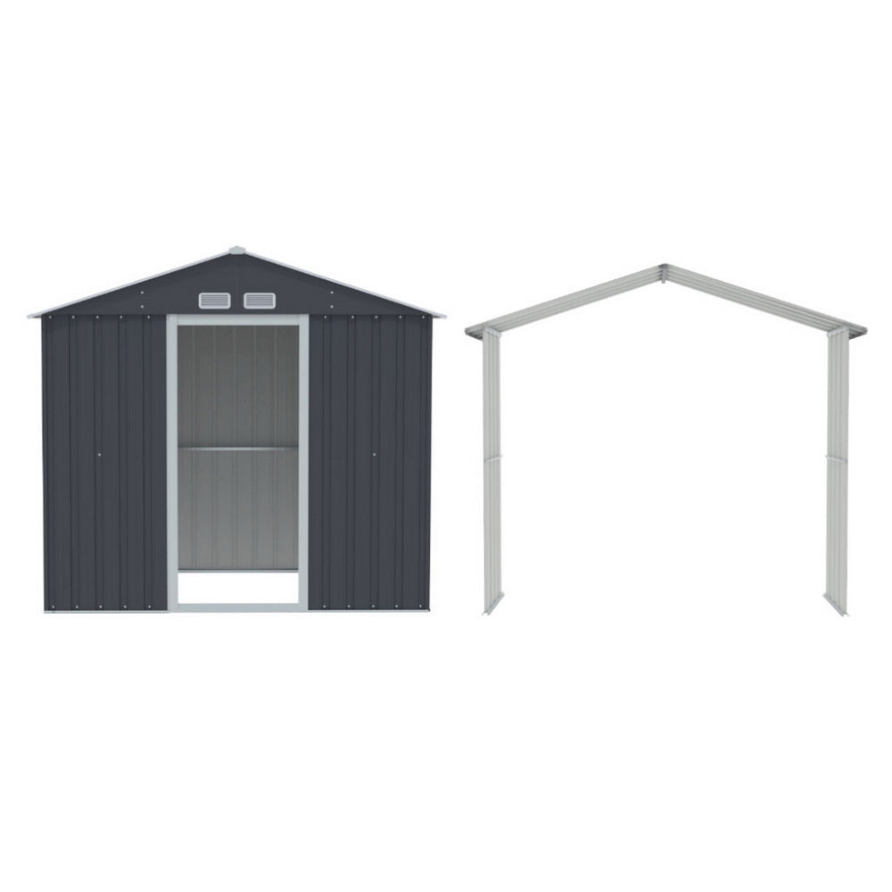Marlook Garden Shed Outdoor Storage 2.15x1.74M Tool Workshop House w/Extension Kit