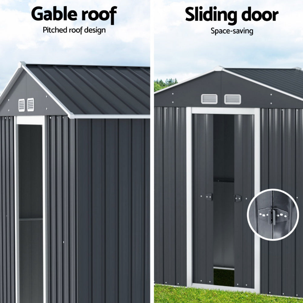 Marlook Garden Shed Outdoor Storage 2.15x1.74M Tool Workshop House w/Extension Kit