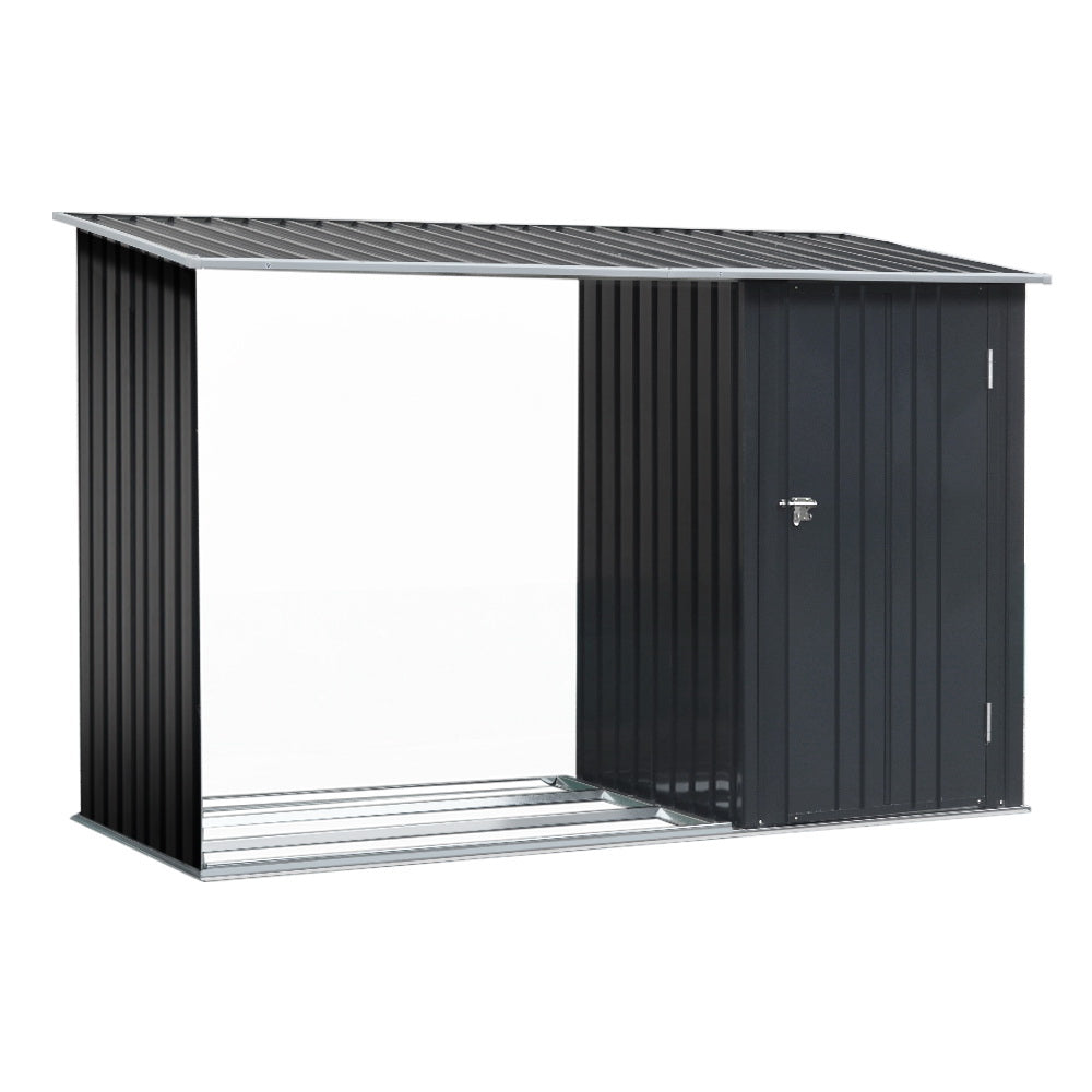 Marlook Garden Shed 2.49x1.04M Sheds Outdoor Tool Storage Workshop House Steel 2 in 1