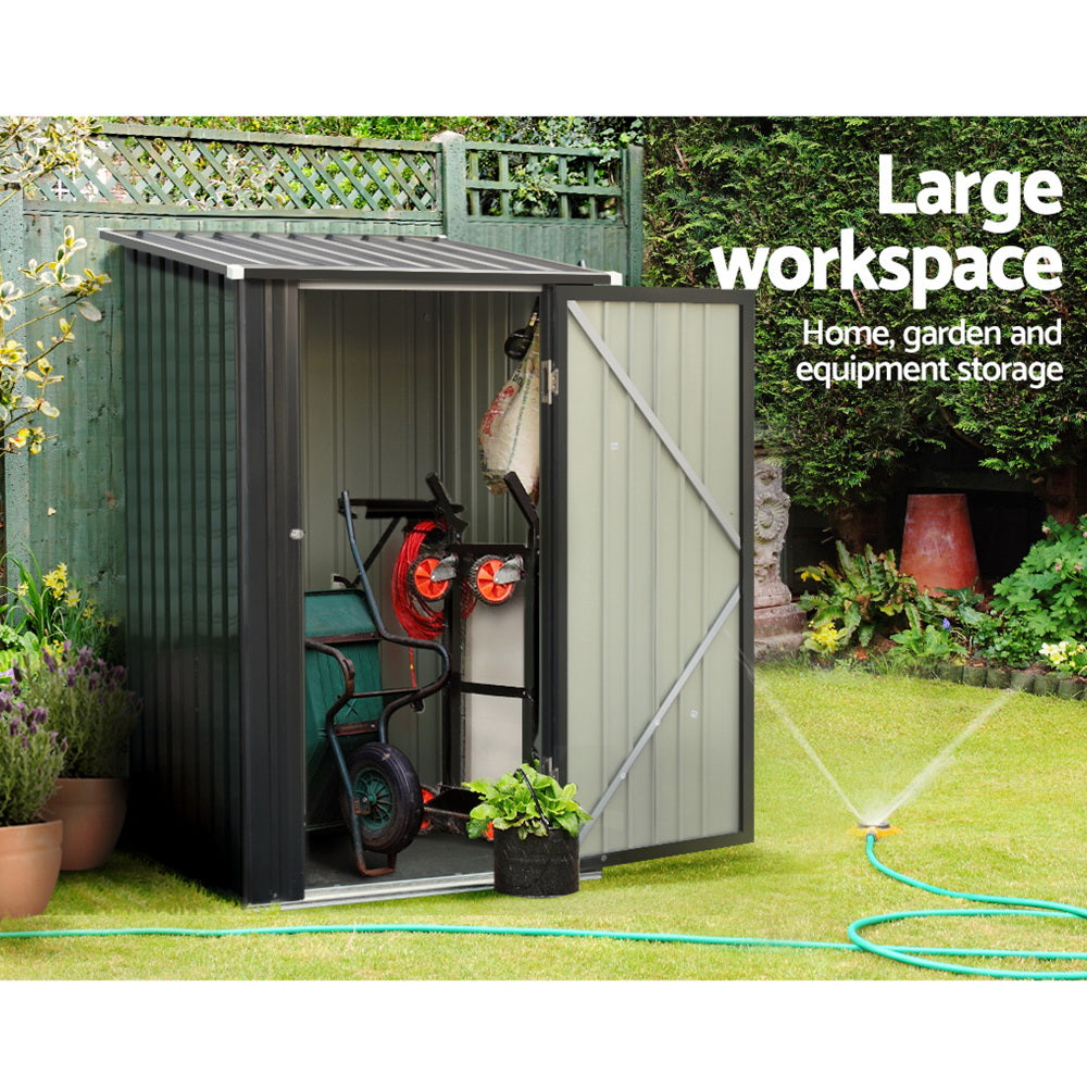 Marlook Garden Shed 0.99x1.04M Sheds Outdoor Tool Storage Workshop House Steel