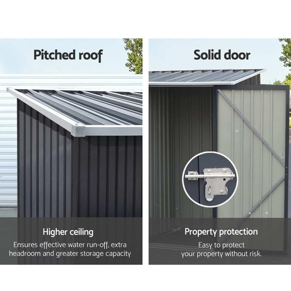 Marlook Garden Shed 0.99x1.04M Sheds Outdoor Tool Storage Workshop House Steel