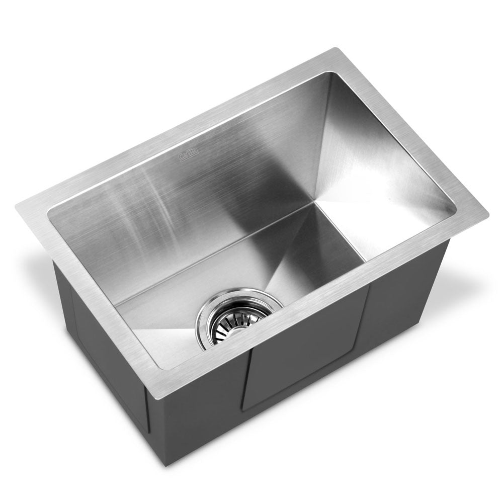 Marlook Kitchen Sink 45X30CM Stainless Steel Basin Single Bowl Laundry Silver