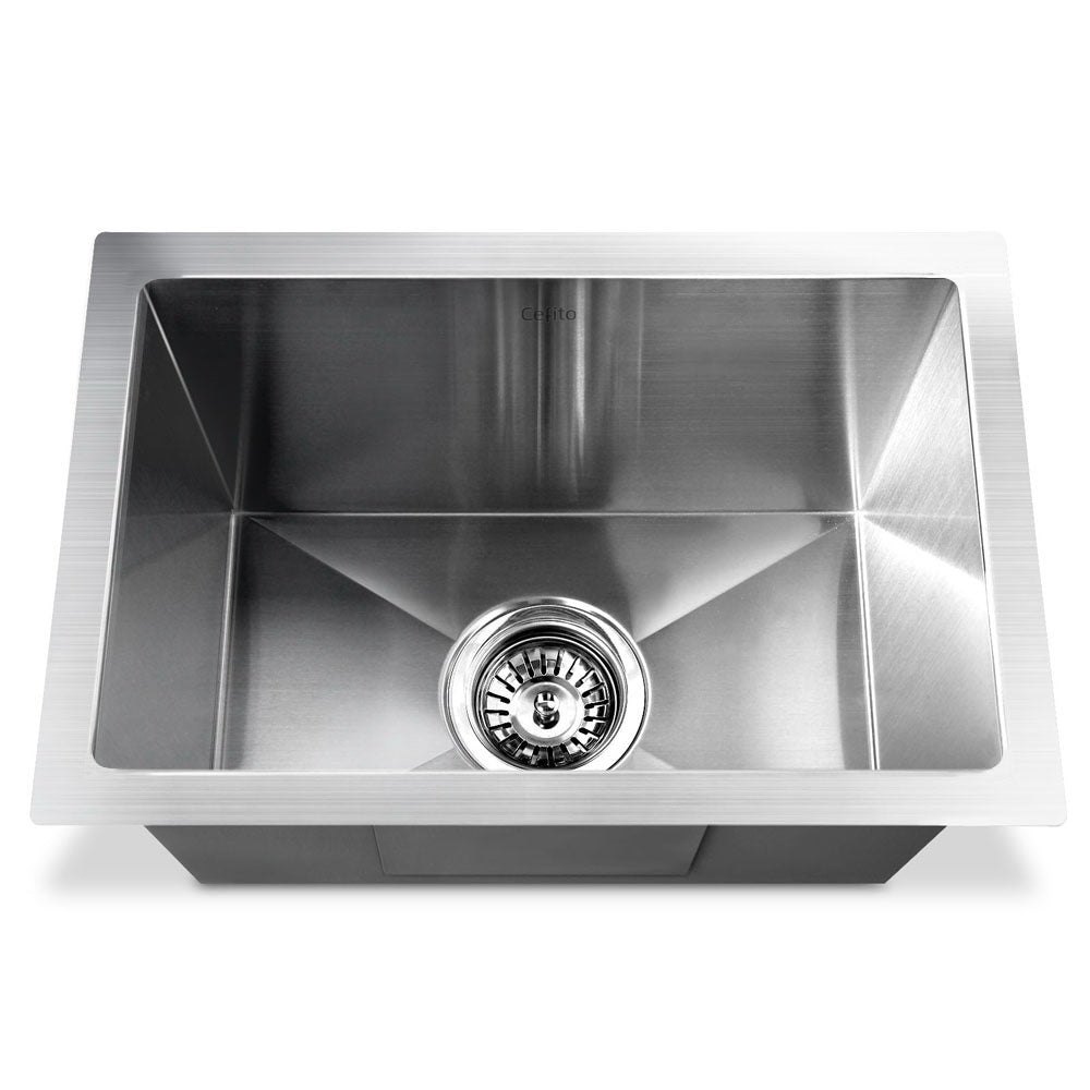 Marlook Kitchen Sink 45X30CM Stainless Steel Basin Single Bowl Laundry Silver