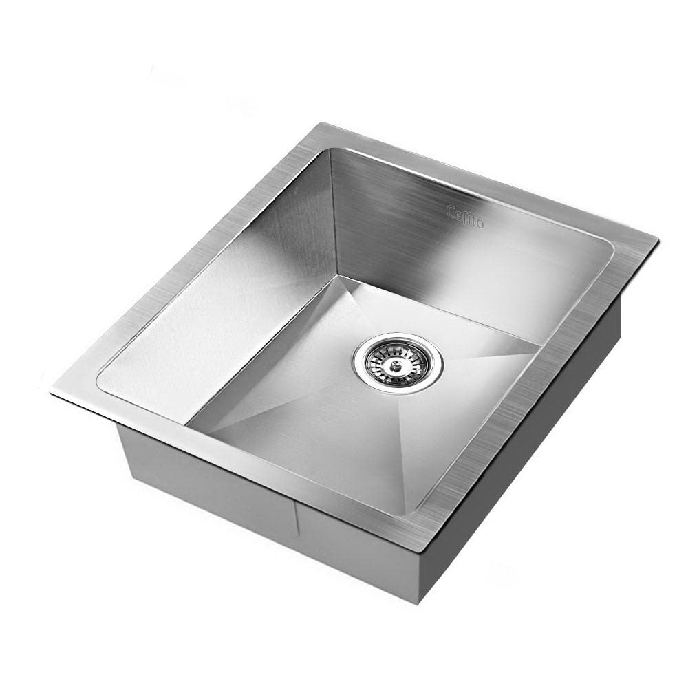 Marlook Kitchen Sink 45X39CM Stainless Steel Basin Single Bowl Laundry Silver