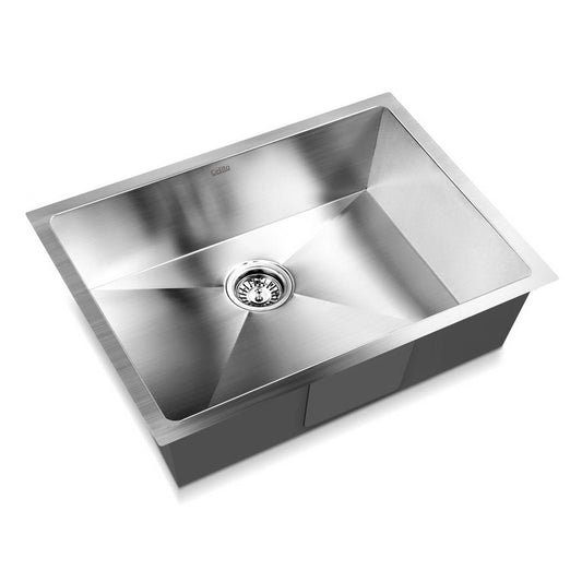 Marlook Kitchen Sink 60X45CM Stainless Steel Basin Single Bowl Laundry Silver