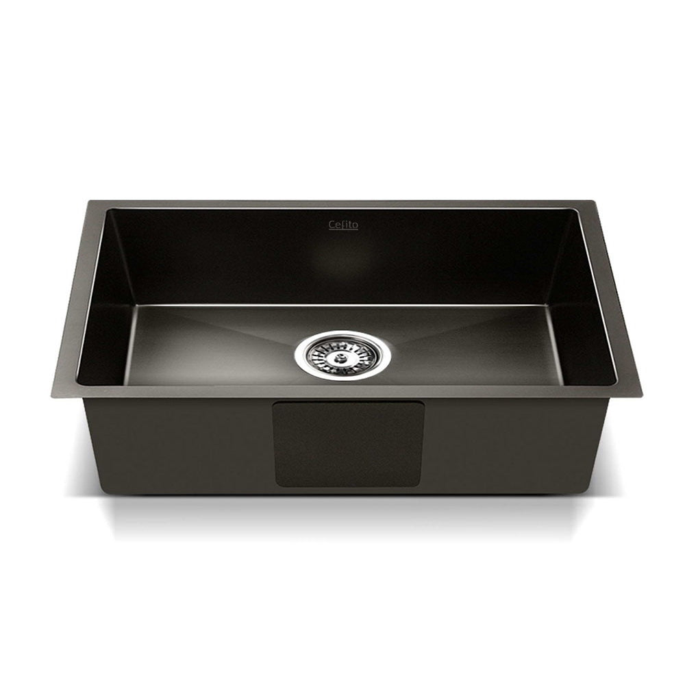 Marlook Kitchen Sink 45X30CM Stainless Steel Basin Single Bowl Laundry Black