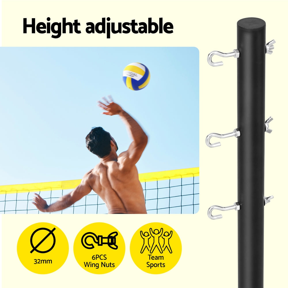 Marlook 9M Portable Volleyball Net Set with Ball Boundary Lines Badminton Tennis