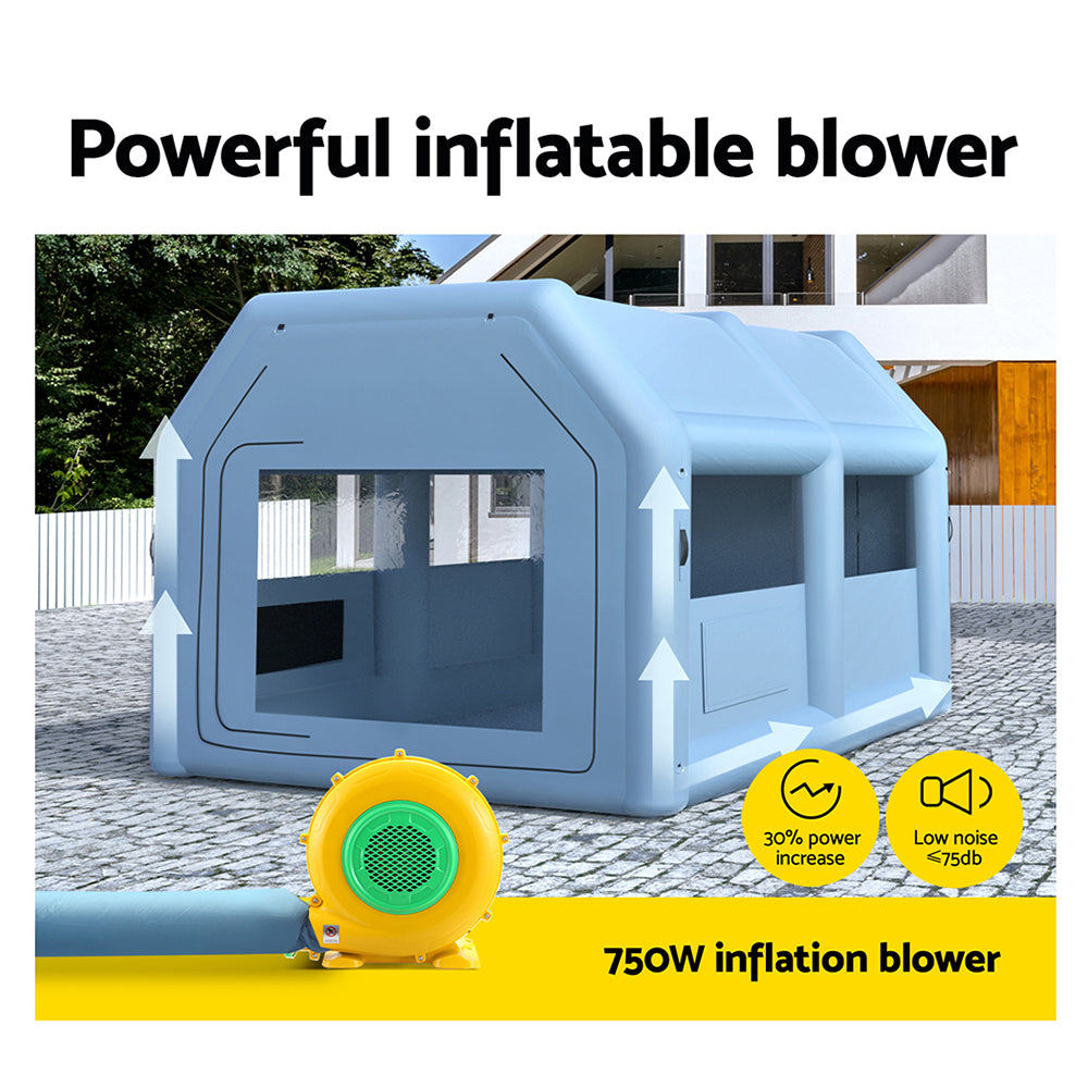 Marlook Inflatable Spray Booth 4X3M Car Paint Tent Filter System Blower
