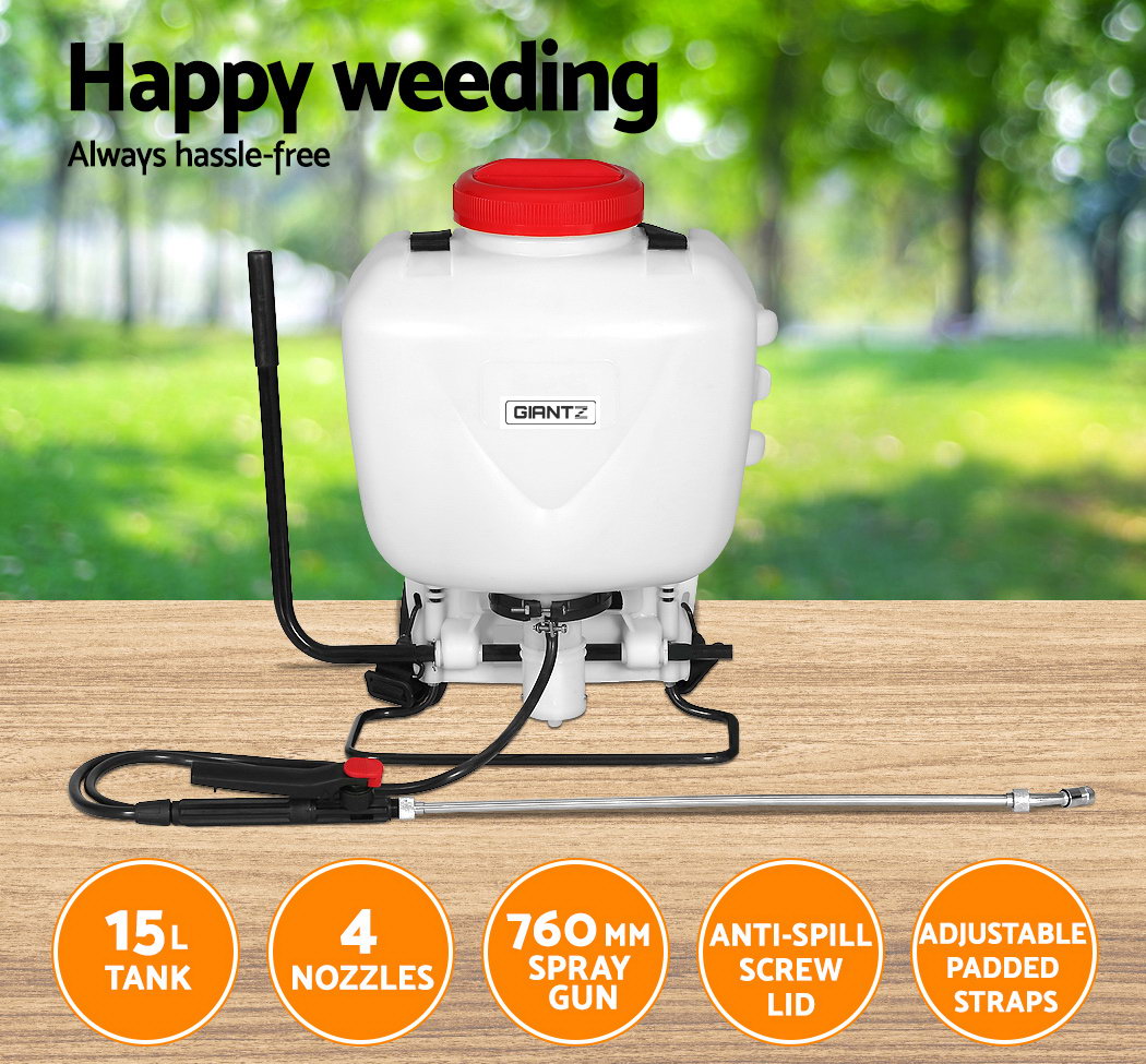 Marlook Weed Sprayer 15L Knapsack Backpack Garden Spray