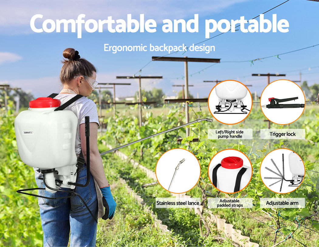 Marlook Weed Sprayer 15L Knapsack Backpack Garden Spray