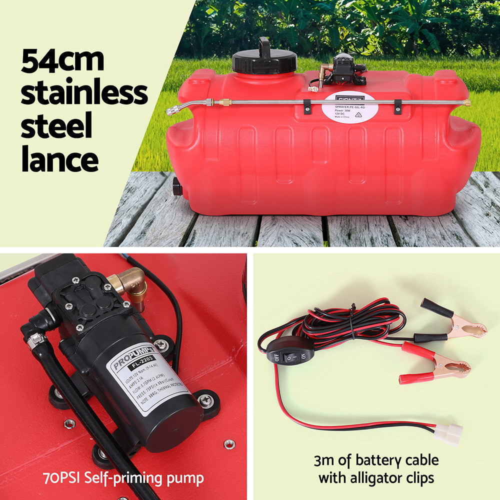 Marlook 50L Weed Sprayer Boom Pump Spot Spray