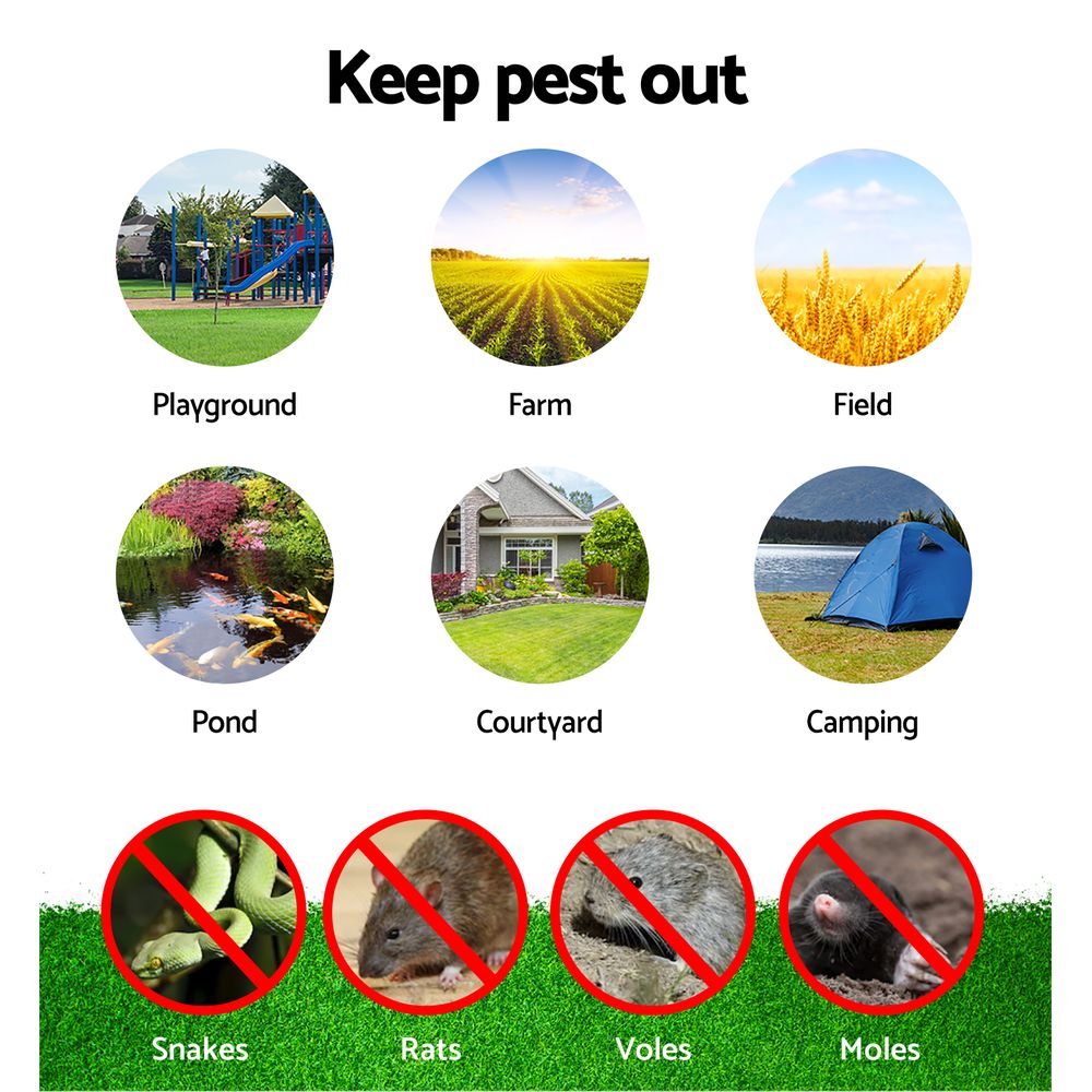 Marlook Snake Repeller 10X Multi Pulse Ultrasonic Battery Powered Pest Repellent