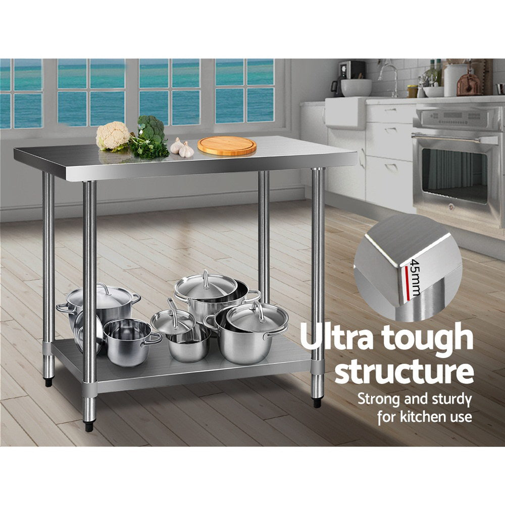 Marlook 1219x610mm Stainless Steel Kitchen Bench 430