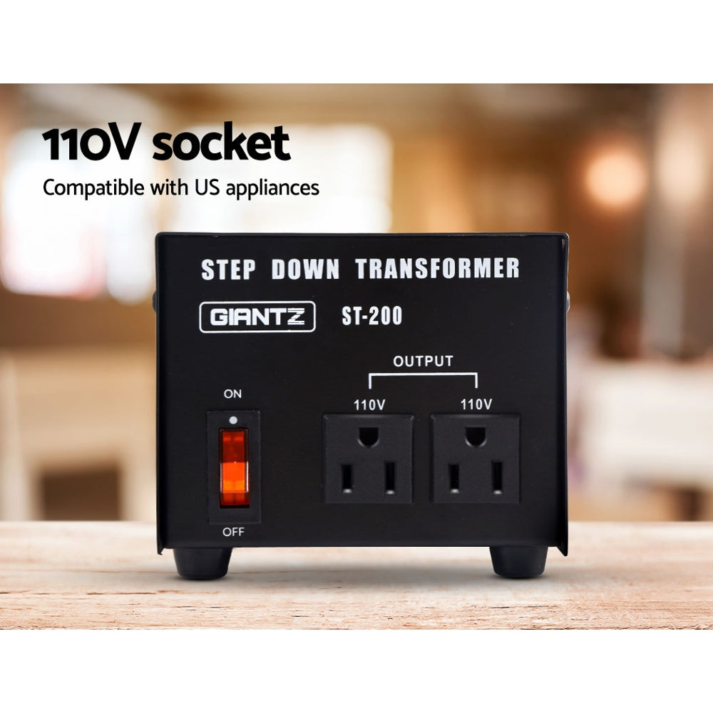 Marlook Step Down Transformer 200W 240V TO 110V Stepdown Voltage Converter AU-US