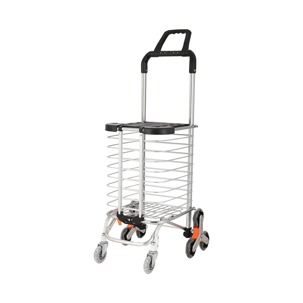 Marlook Foldable Shopping Cart Trolley 35L Grocery Bag Rolling Wheel Portable