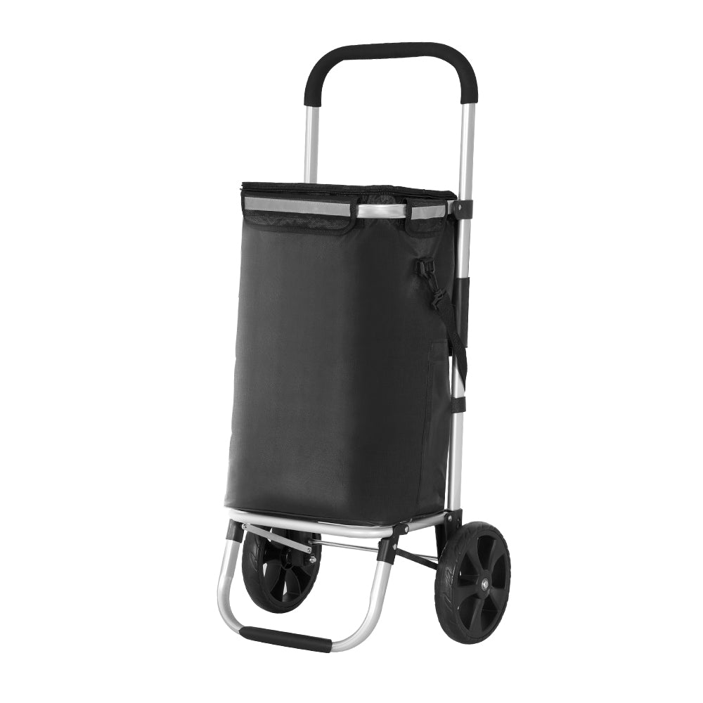 Marlook Foldable Shopping Cart Trolley Grocery Storage Portable Aluminum 45KG