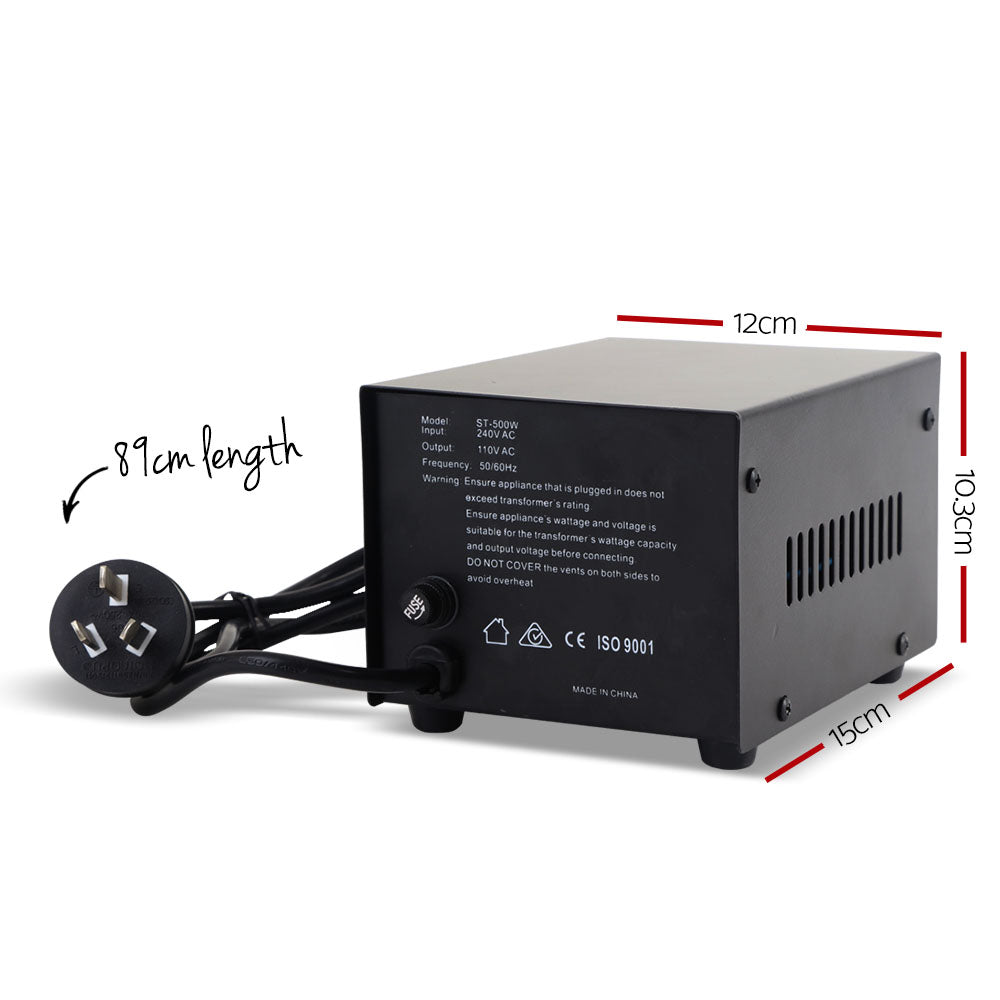 Marlook Step Down Transformer 500W 240V TO 110V Stepdown Voltage Converter AU-US