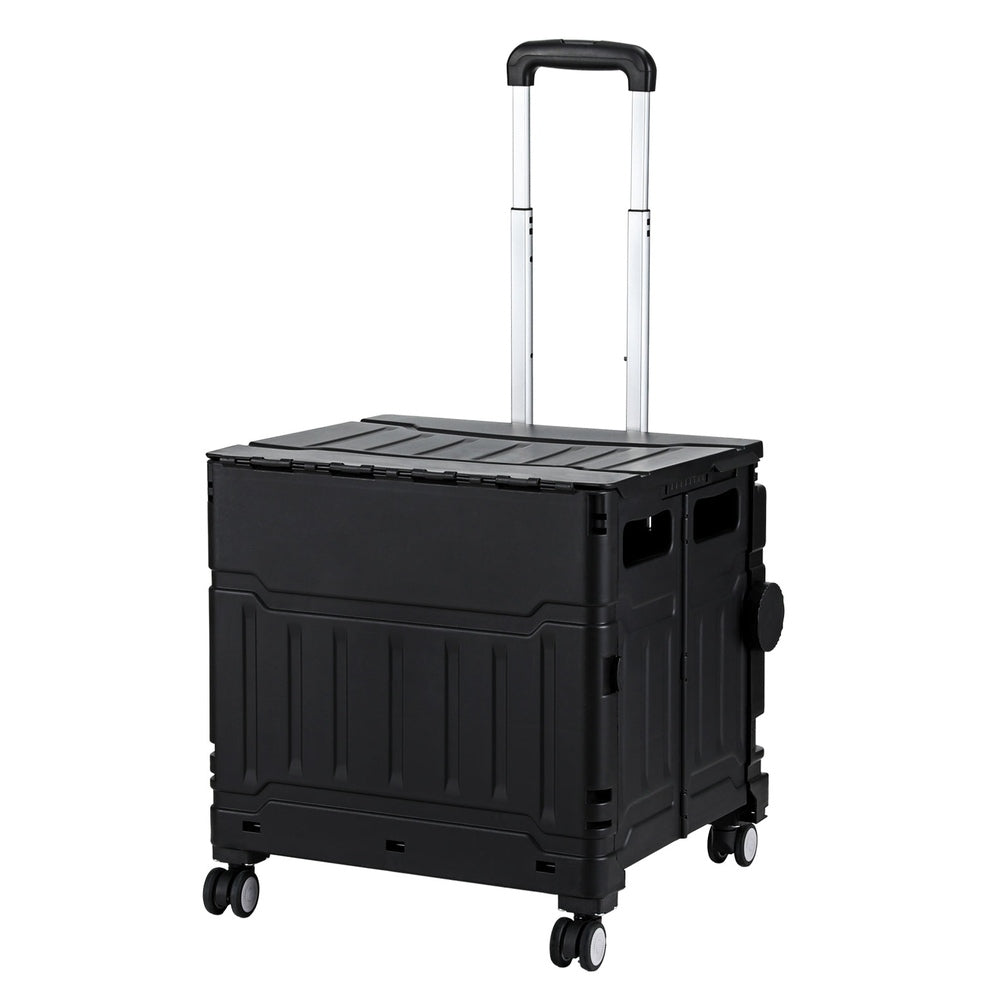 Marlook Shopping Trolley Cart 75L Foldable Black