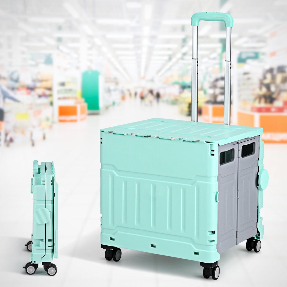 Marlook Shopping Trolley Cart 75L Foldable Green