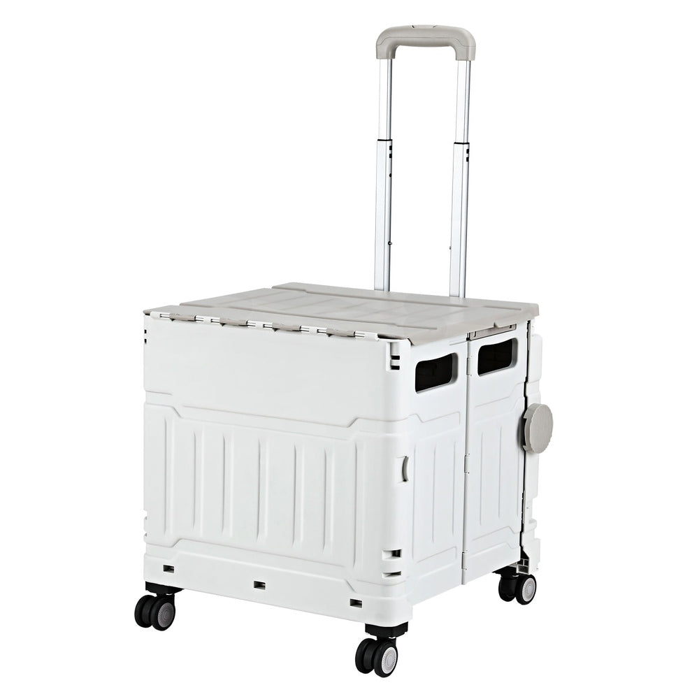 Marlook Shopping Trolley Cart 75L Foldable White