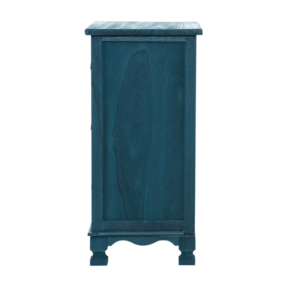 Marlook Bedside Table 3 Drawers Vintage - THYME Blue