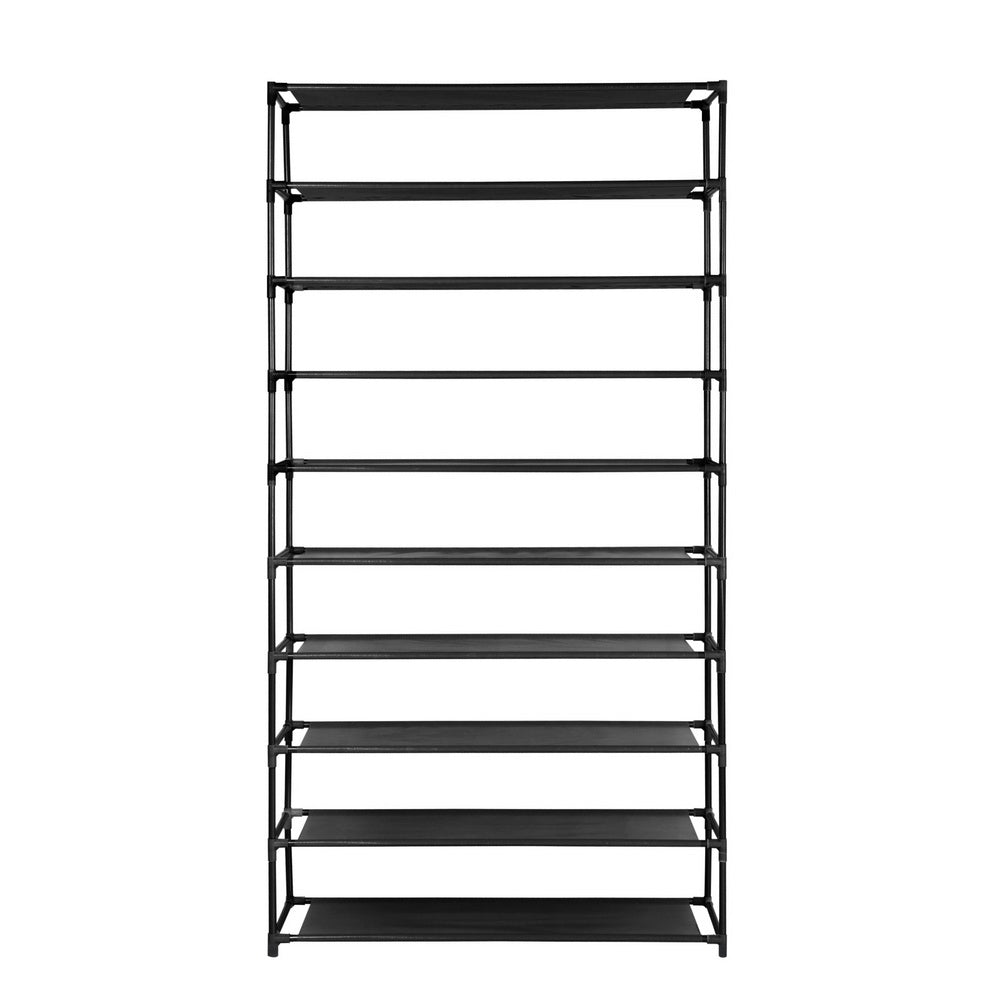 Marlook Shoe Rack Cabinet Stackable 50 Pairs 10-Tier Black